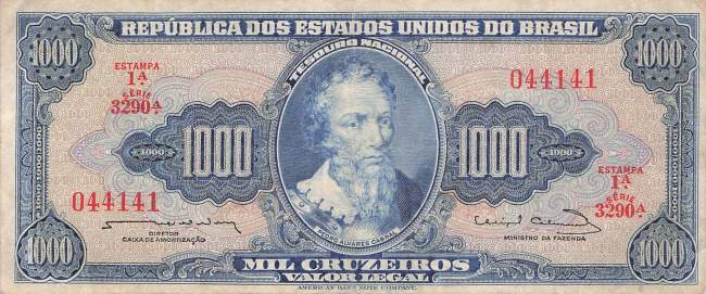 1000 Cruzeiros p.173c vf